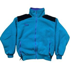 Vintage 1990s Columbia Women’s Fleece Full Zip Sweatshirt Jacket Medium
